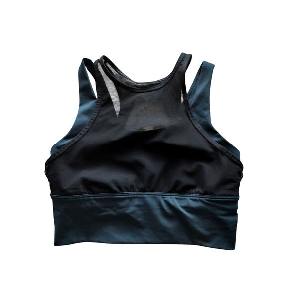 Lululemon Women's Black Submarine Double Tap Mesh Sports Bra Size 4 - Picture 2 of 9